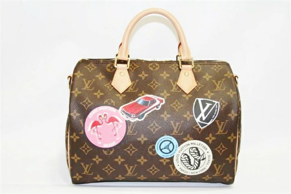 Louis Vuitton Monogram World Tour Speedy Bandouliere Shoulder Bag